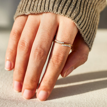 From Mom To Daughter Pavé Wavy Band