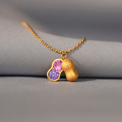 We Are Besties Birthstone Peanut Bracelet