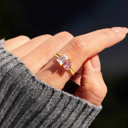 Always & Forever Two Birthstone Toi et Moi Ring