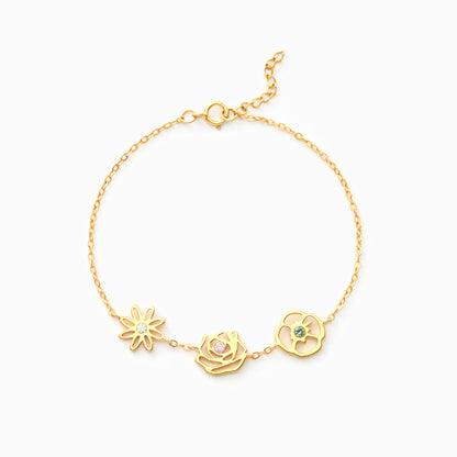 1-10 Birth Flowers Bracelet-Perfect Gift for Mom/Grandma/Wife
