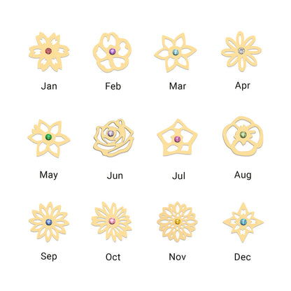 1-10 Birth Flowers Bracelet-Perfect Gift for Mom/Grandma/Wife