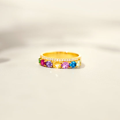 1-7 Oval Birthstones Ring