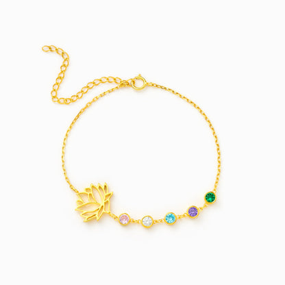 Reborn 1-10 Birthstones Lotus Bracelet