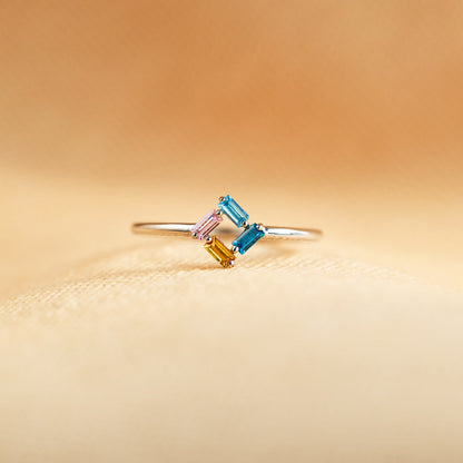 3-6 Baguette Birthstones Ring