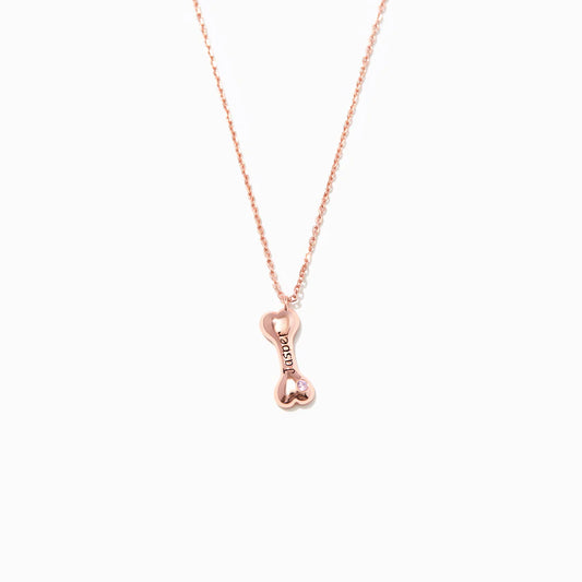 Custom 1-5 Bones Necklace with Engraving&Birthstones