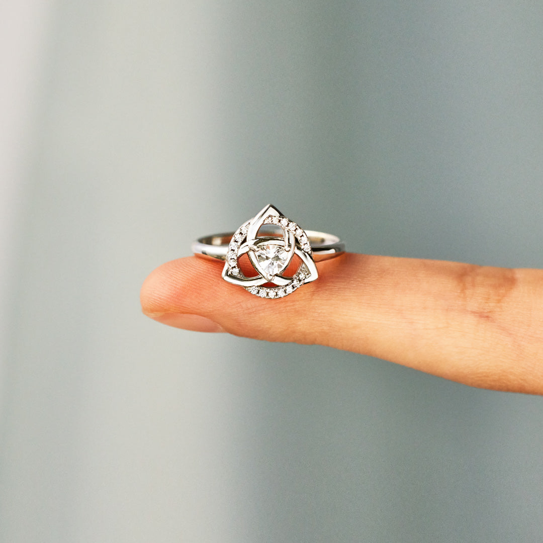 Always My Sister Forever My Friend Celtic Sisters Knot Ring