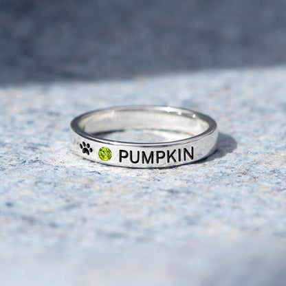 Stack Your Blessings Birthstone Engraving Ring Band