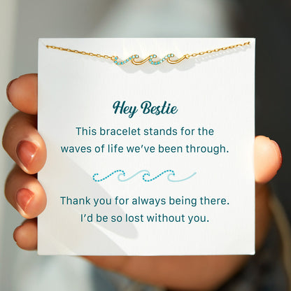 Best Friend Gifts-I'd Be So Lost Without You Triple Wave Friendship Matching Bracelet