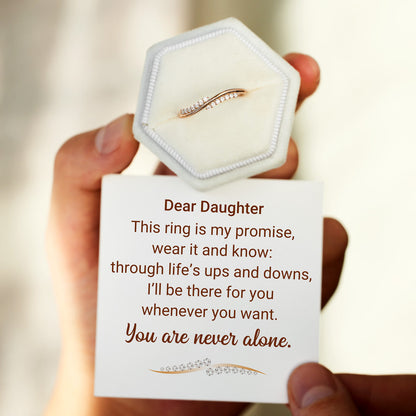 From Mom To Daughter Pavé Wavy Band