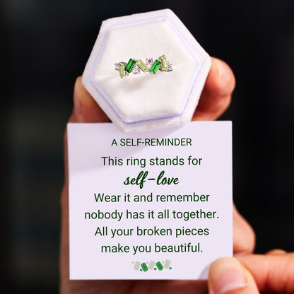 Nobody Has It All Together Green Band Ring