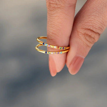 Stack Your Blessings Birthstones Ring