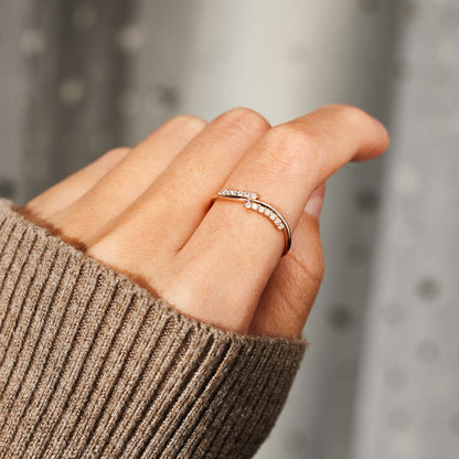 From Mom To Daughter Pavé Wavy Band