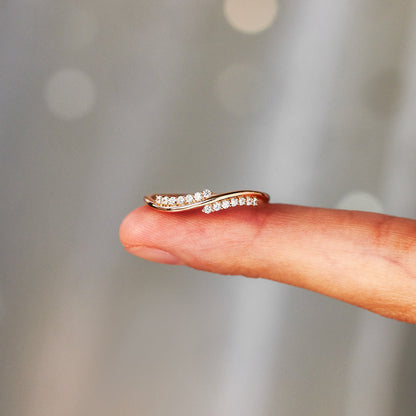 From Mom To Daughter Pavé Wavy Band