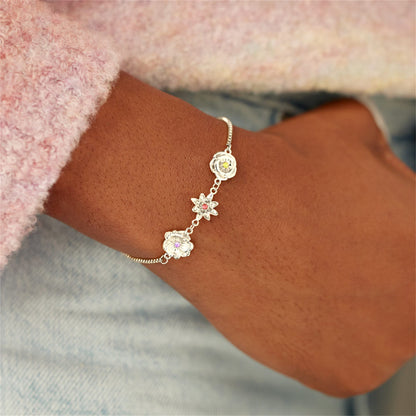 1-10 Three-Dimensional Birth Flowers Bracelet-Mother's Gift