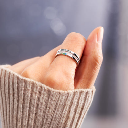 1-8 Birthstones Mama Ring
