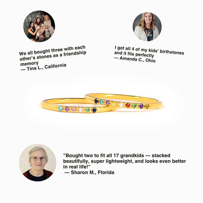 Stack Your Blessings Birthstones Ring