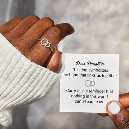 Mother Daughter Bond Linked Circle Ring