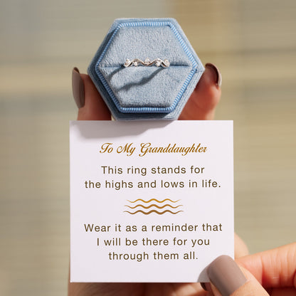 To My Daughter Highs And Lows Wave Ring